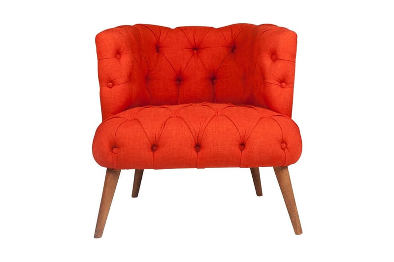 Monroew Lenestol - Rød/Natur - Møbler - Stoler & lenestoler - Lenestoler