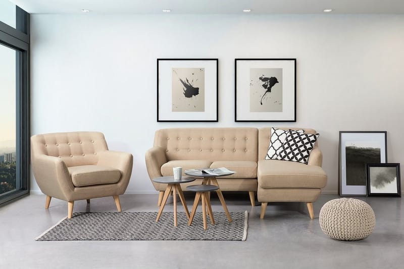 Motala Lenestol - Beige - Møbler - Stoler & lenestoler - Lenestoler