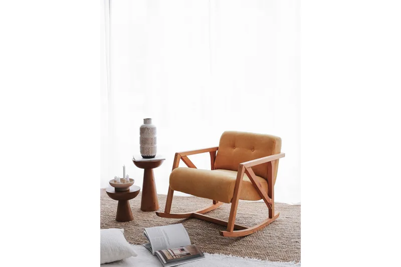 Muskuran Lenestol - Gul - Møbler - Stoler & lenestoler - Gyngestoler