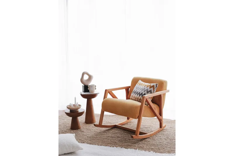 Muskuran Lenestol - Gul - Møbler - Stoler & lenestoler - Gyngestoler