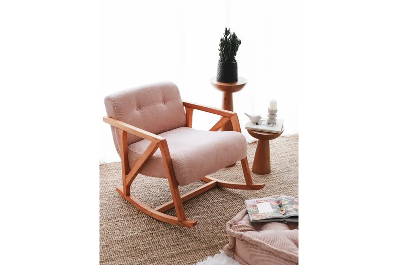 Muskuran Lenestol - Rosa - Møbler - Stoler & lenestoler - Gyngestoler