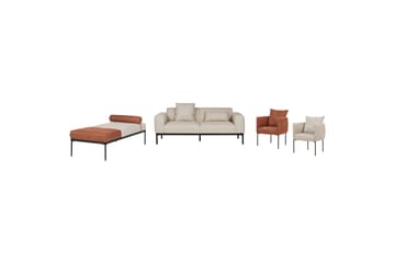 Naklund Sjeselong 172 cm - Brun/Beige/Svart - Møbler - Sofaer - Dagsenger