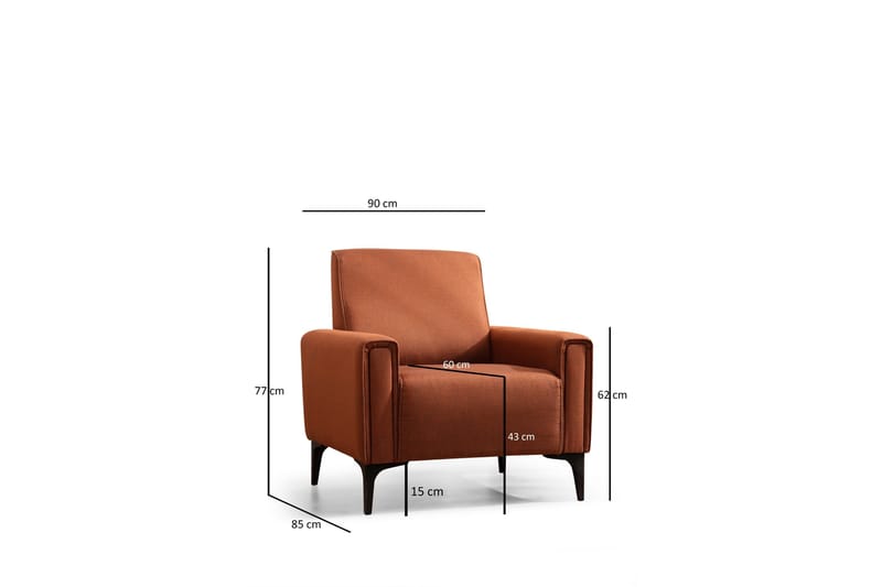 Naoko Lenestol - Rød - Møbler - Stoler & lenestoler - Lenestoler