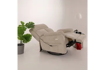 Navren Elektrisk reclinerstol - Kremhvit - Møbler - Stoler & lenestoler - Lenestoler - Recliner & kinostol