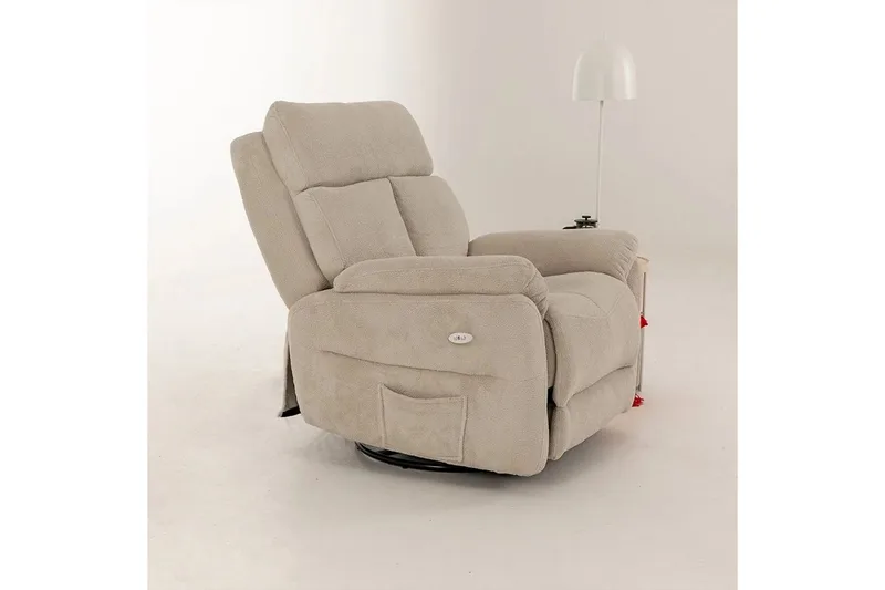 Navren Elektrisk reclinerstol - Kremhvit - Møbler - Stoler & lenestoler - Lenestoler - Recliner & kinostol