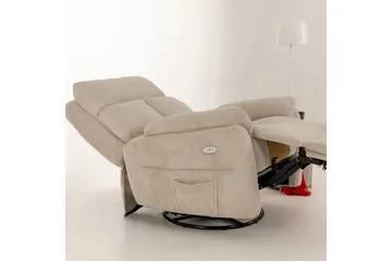 Navren Elektrisk reclinerstol - Kremhvit - Møbler - Stoler & lenestoler - Lenestoler - Recliner & kinostol