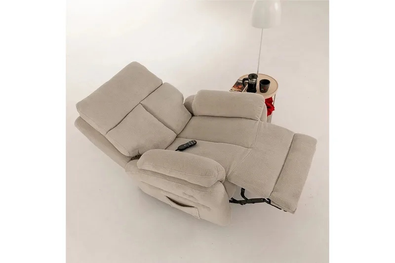 Navren Elektrisk reclinerstol - Kremhvit - Møbler - Stoler & lenestoler - Lenestoler - Recliner & kinostol