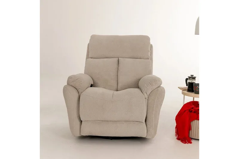 Navren Elektrisk reclinerstol - Kremhvit - Møbler - Stoler & lenestoler - Lenestoler - Recliner & kinostol