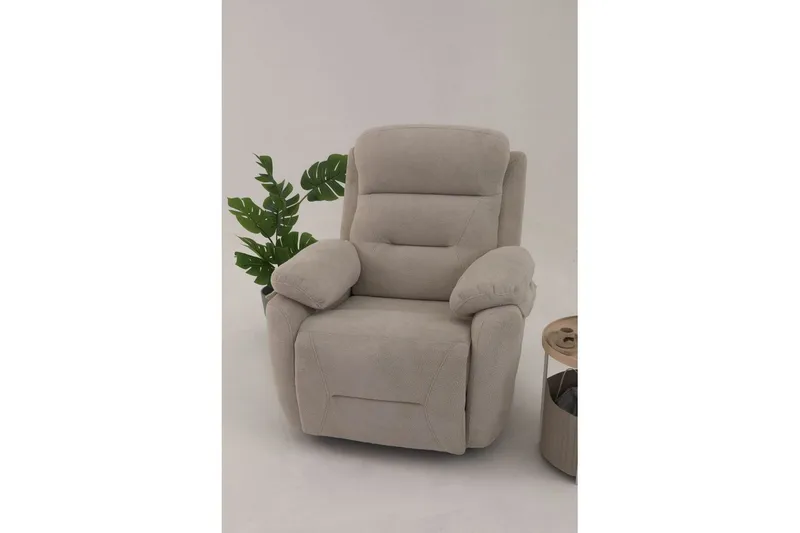 Navren Elektrisk reclinerstol - Kremhvit - Møbler - Stoler & lenestoler - Lenestoler - Recliner & kinostol