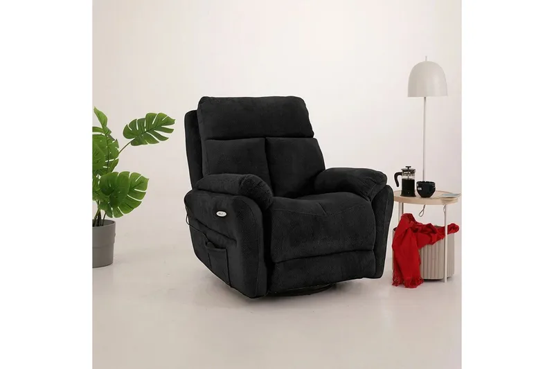 Navren Elektrisk reclinerstol - Svart - Møbler - Stoler & lenestoler - Lenestoler - Recliner & kinostol