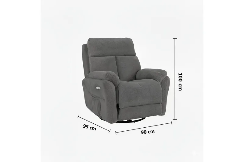 Navren Elektrisk reclinerstol - Svart - Møbler - Stoler & lenestoler - Lenestoler - Recliner & kinostol