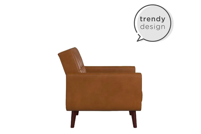 Nola Lenestol Kunstlær/Lysebrun - Dorel Home - Møbler - Stoler & lenestoler - Lenestoler