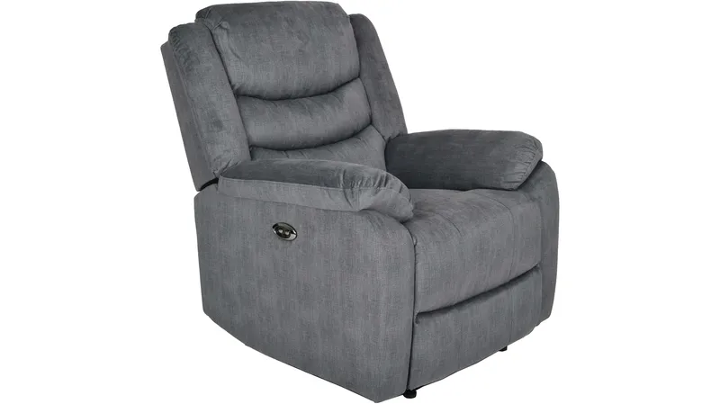 Olvani reclinerlenestol i stoff, elektrisk - Grå - Møbler - Stoler & lenestoler - Lenestoler - Recliner & kinostol