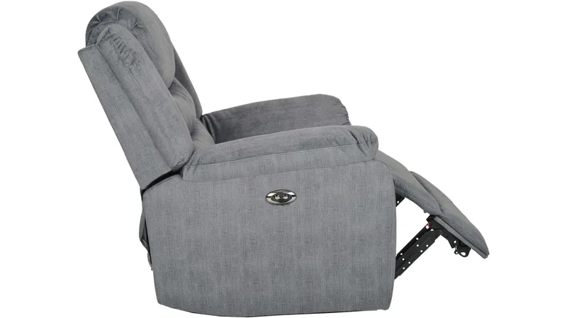 Olvani reclinerlenestol i stoff, elektrisk - Grå - Møbler - Stoler & lenestoler - Lenestoler - Recliner & kinostol