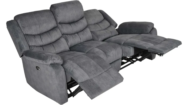 Olvani reclinerlenestol i stoff, manuell - Grå - Møbler - Stoler & lenestoler - Lenestoler - Recliner & kinostol