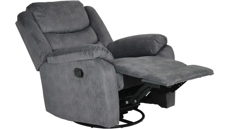 Olvani reclinerlenestol i stoff, manuell - Grå - Møbler - Stoler & lenestoler - Lenestoler - Recliner & kinostol