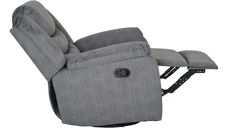 Olvani reclinerlenestol i stoff, manuell - Grå - Møbler - Stoler & lenestoler - Lenestoler - Recliner & kinostol