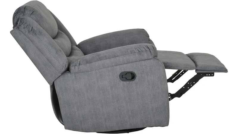 Olvani reclinerlenestol i stoff, manuell - Grå - Møbler - Stoler & lenestoler - Lenestoler - Recliner & kinostol
