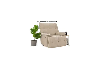Osmara Elektrisk reclinerstol - Kremhvit - Møbler - Stoler & lenestoler - Lenestoler - Recliner & kinostol