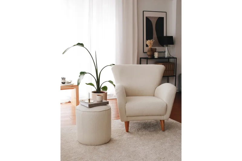 Patwa Teddy Lenestol Hvit - Hvit - Møbler - Stoler & lenestoler - Lenestoler