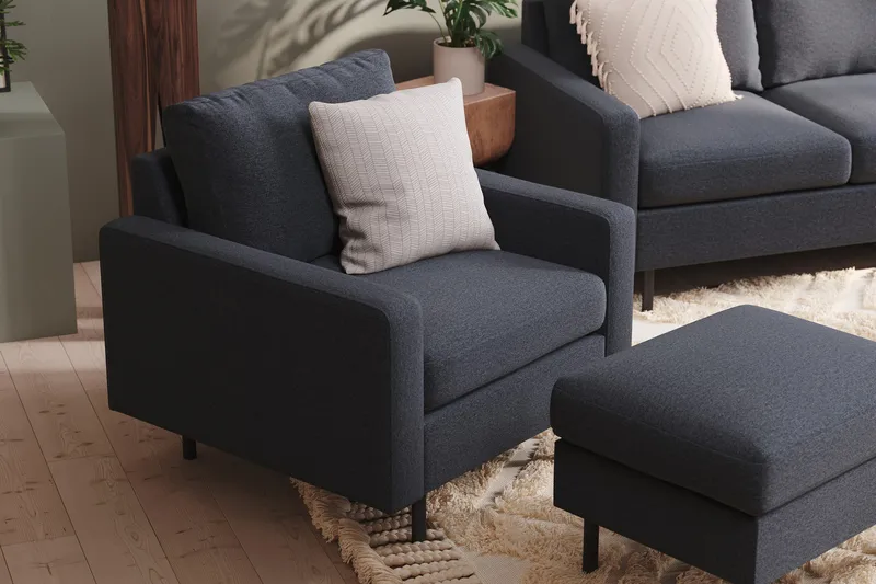 Peppe Lenestol - Mørkegrå - Møbler - Stoler & lenestoler - Lenestoler