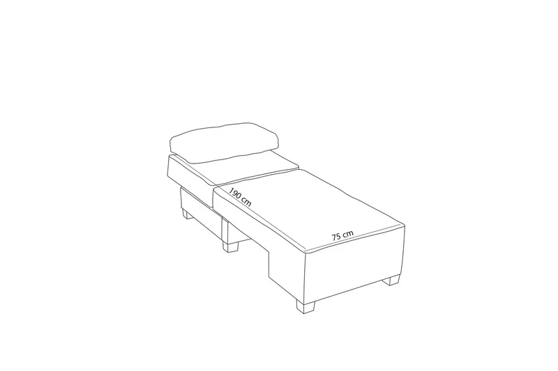 Perenna Sovesofa Lenestol - Antrasitt - Møbler - Stoler & lenestoler - Lenestoler - Sovestol