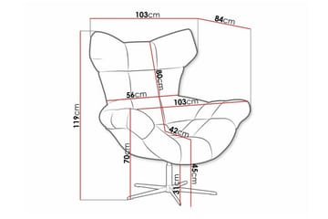 Rathkeale Fåtølj - Mørkeblå - Møbler - Stoler & lenestoler - Lenestoler