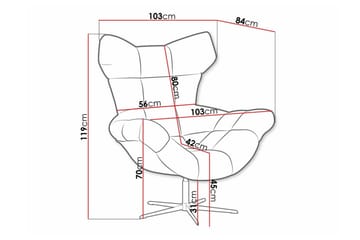 Rathkeale Fåtølj - Mørkerød - Møbler - Stoler & lenestoler - Lenestoler