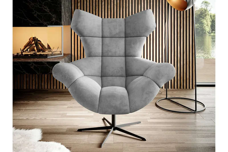 Rathkeale Fåtölj Black/Light grey - Møbler - Stoler & lenestoler - Lenestoler