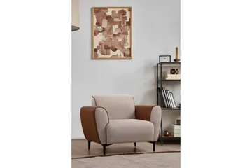 Rebelo Lenestol - Beige - Møbler - Stoler & lenestoler - Lenestoler - Lenestol skinn