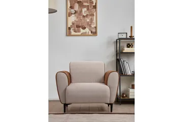 Rebelo Lenestol - Beige - Møbler - Stoler & lenestoler - Lenestoler - Lenestol skinn