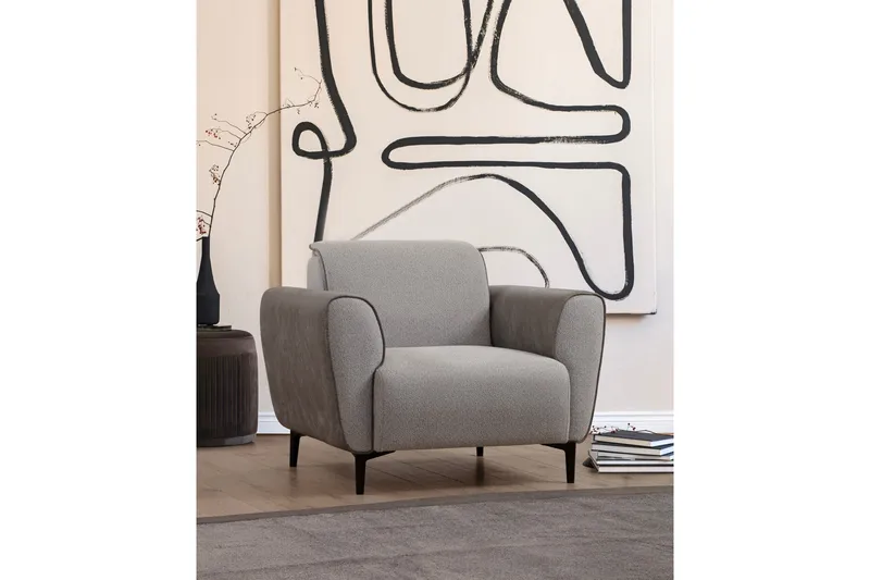 Rebelo Lenestol - Grå - Møbler - Stoler & lenestoler - Lenestoler