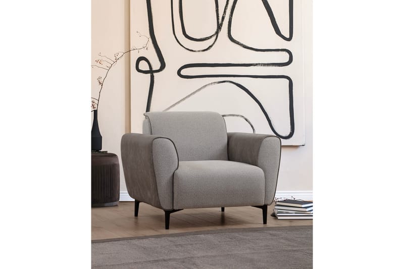 Rebelo Lenestol - Grå - Møbler - Stoler & lenestoler - Lenestoler