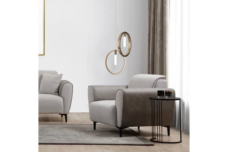 Rebelo Lenestol - Grå - Møbler - Stoler & lenestoler - Lenestoler