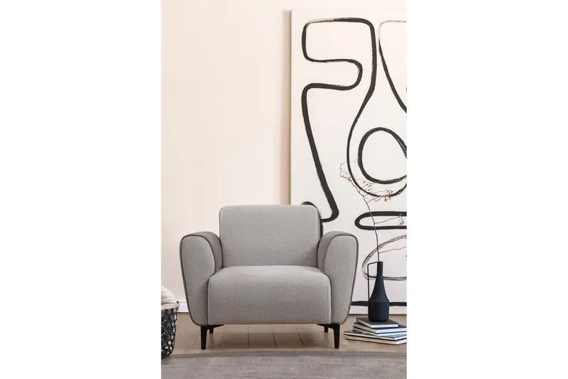 Rebelo Lenestol - Grå - Møbler - Stoler & lenestoler - Lenestoler