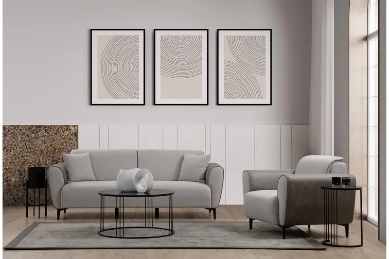 Rebelo Lenestol - Grå - Møbler - Stoler & lenestoler - Lenestoler