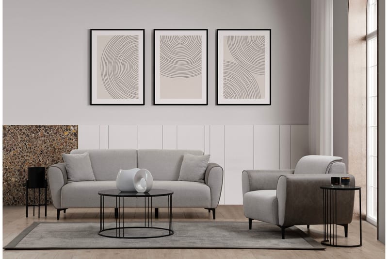 Rebelo Lenestol - Grå - Møbler - Stoler & lenestoler - Lenestoler