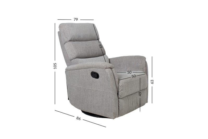 Barclay Lenestol - Lysegrå - Møbler - Stoler & lenestoler - Lenestoler - Recliner & kinostol