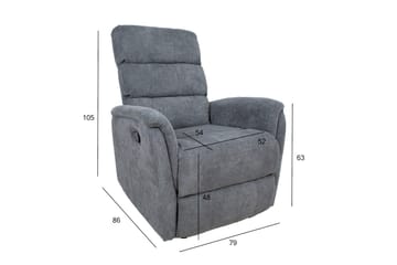 Barclay Reclinerlenestol Grå - Møbler - Stoler & lenestoler - Lenestoler - Recliner & kinostol