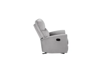 Recliner Chesley Grå, Fløyel/Metall/Tre - Grå, Fløyel/Metall/Tre - Møbler - Stoler & lenestoler - Lenestoler - Recliner & kinostol