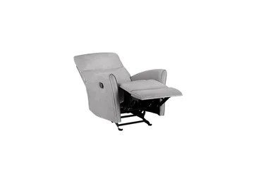 Recliner Chesley Grå, Fløyel/Metall/Tre - Grå, Fløyel/Metall/Tre - Møbler - Stoler & lenestoler - Lenestoler - Recliner & kinostol