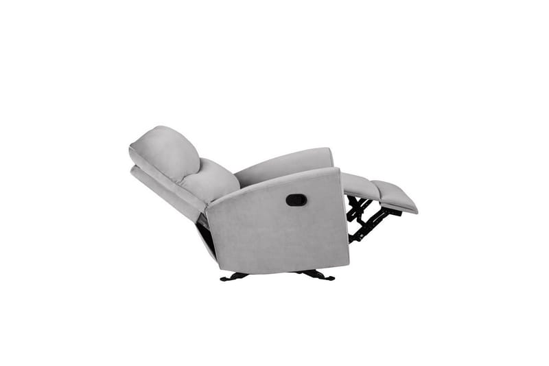Recliner Chesley Grå, Fløyel/Metall/Tre - Grå, Fløyel/Metall/Tre - Møbler - Stoler & lenestoler - Lenestoler - Recliner & kinostol