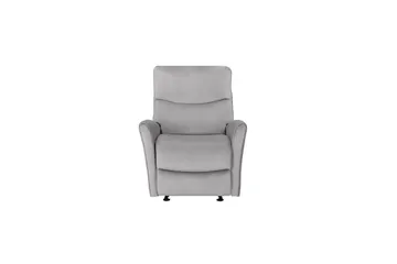 Recliner Chesley Grå, Fløyel/Metall/Tre - Grå, Fløyel/Metall/Tre - Møbler - Stoler & lenestoler - Lenestoler - Recliner & kinostol