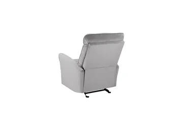 Recliner Chesley Grå, Fløyel/Metall/Tre - Grå, Fløyel/Metall/Tre - Møbler - Stoler & lenestoler - Lenestoler - Recliner & kinostol