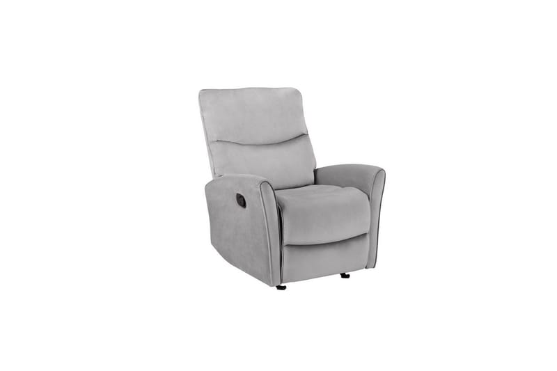 Recliner Chesley Grå, Fløyel/Metall/Tre - Grå, Fløyel/Metall/Tre - Møbler - Stoler & lenestoler - Lenestoler - Liggestol