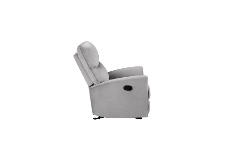 Recliner Chesley Grå, Fløyel/Metall/Tre - Grå, Fløyel/Metall/Tre - Møbler - Stoler & lenestoler - Lenestoler - Liggestol