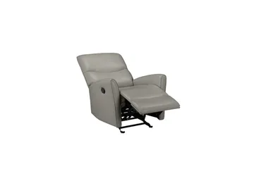 Recliner Chesley Grå, PU/metall/tre - Grå, PU/metall/tre - Møbler - Stoler & lenestoler - Lenestoler - Lenestol skinn