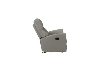 Recliner Chesley Grå, PU/metall/tre - Grå, PU/metall/tre - Møbler - Stoler & lenestoler - Lenestoler - Lenestol skinn