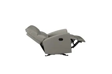 Recliner Chesley Grå, PU/metall/tre - Grå, PU/metall/tre - Møbler - Stoler & lenestoler - Lenestoler - Lenestol skinn
