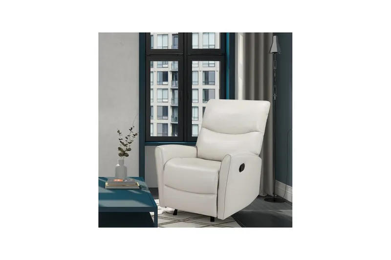 Recliner Chesley Krem, PU/metall/tre - Krem, PU/metall/tre - Møbler - Stoler & lenestoler - Lenestoler - Recliner & kinostol